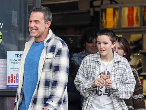 Ben Affleck's middle child Fin laughs it up with dad in LA after name change