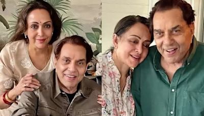 Hema Malini Cutely Lays Her Head On Dharmendra's Shoulder, Esha Drops Unseen Pic On 44th Anniversary