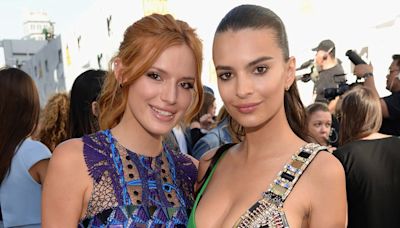 The Low-Cut Neckline. The Chunky Jewelry. Emily Ratajkowski's Birthday Look Is Giving Me All The Bella Thorne Vibes