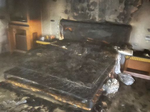 新竹驚傳摩鐵燒到焦黑 住客疑似「嗨」翻險燒死房內