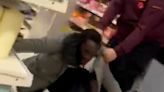 Moment Sainsbury's staff drag 'shoplifter' screaming 'Allahu akbar'