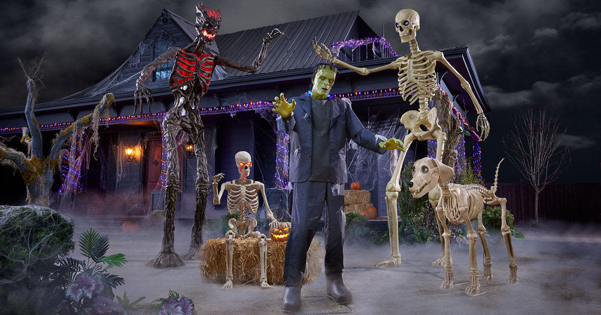 Home Depot just released its 2024 Halloween decoration collection, complete with a 7-foot skeleton dog