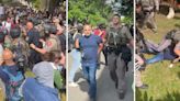 'I didn’t hit an officer': Video shows Texas officers slamming cameraman to the ground during UT protest. The cameraman gets arrested