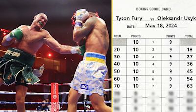 Tyson Fury reveals his scorecard for Oleksandr Usyk fight after watching it back