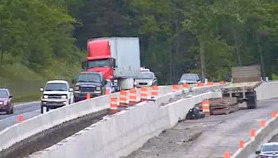 Tractor-trailer crash on I-81S in Roanoke County now cleared