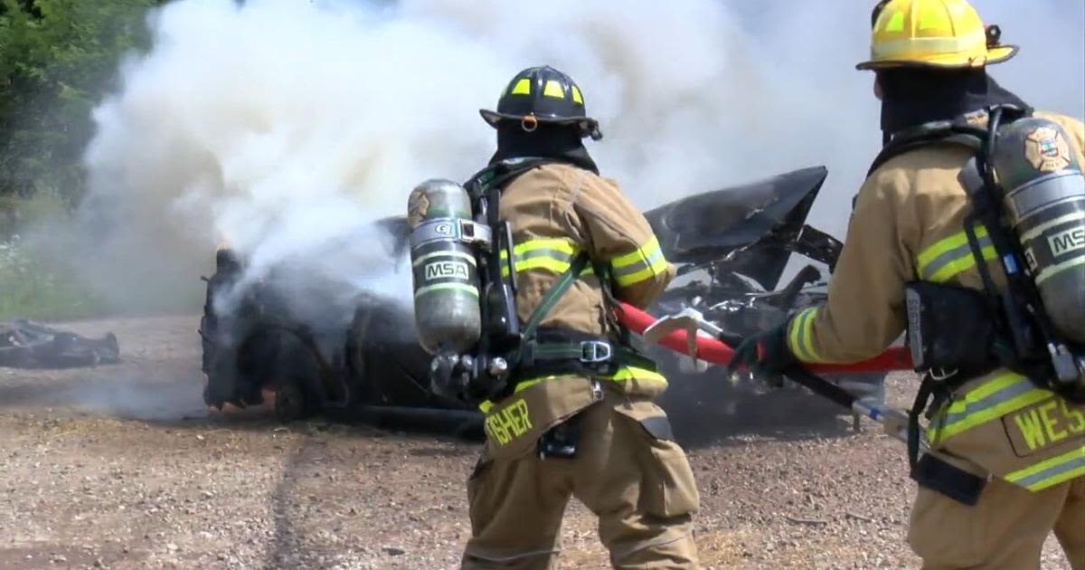 Stevens Point Fire Department trains for vehicle fires