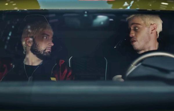 Pete Davidson Drives Eminem’s Getaway Car in “Houdini” Music Video