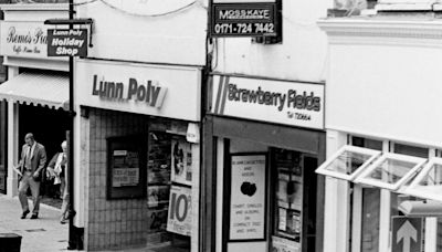 The high street record shop next to a travel agents