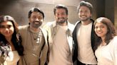 Raayan family moment: Dhanush, Kalidas Jayaram, Sundeep Kishan and others chill together post Hyderabad event