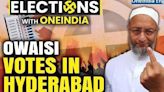 Asaduddin Owaisi Votes in Hyderabad As Fourth Phase of Lok Sabha Polls Kicks Off in Hyderabad| Watch