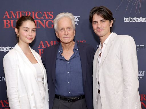 Michael Douglas Hits Red Carpet With His 2 Kids With Catherine Zeta-Jones