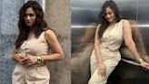 PICS: Shweta Tiwari switches on boss lady mode and stuns in classy beige formal look; guess it's pocket-friendly cost