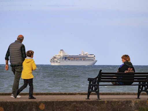 Odyssey cruise ship finally leaves Belfast for three year voyage around the world