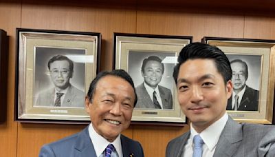 蔣萬安拜會麻生太郎 引索隆魯夫盼成可靠夥伴友誼長存