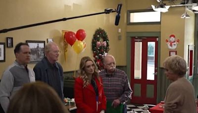 Clyde Edwards-Helaire’s wife shares photo of Chiefs players on Hallmark movie set