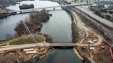 Beam installation for new Gallup Park bridge means temporary river closure in Ann Arbor