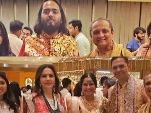 Radhika Merchant radiates happiness during the Graha Shanti pooja with Anant Ambani - see inside pics | Hindi Movie News - Times of India