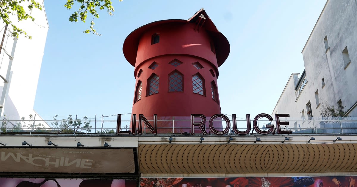 Windmill sails fall from iconic Paris cabaret club Moulin Rouge