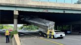 One injured after tractor-trailer hits bridge, car on I-495 in Montgomery County