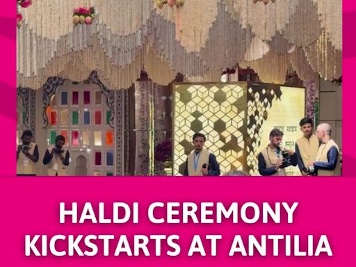 Mukesh Ambani's Antilia Decked Up For Anant And Radhika's Haldi Ceremony | Entertainment - Times of India Videos