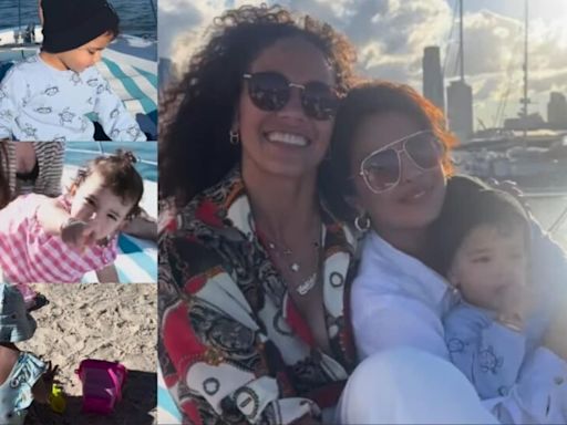 Malti enjoys yacht ride with mom Priyanka Chopra and The Bluff team, plays on the beach in Australia. Watch
