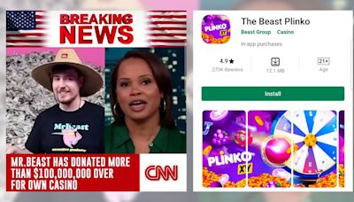 Fact Check: Rumor Claims MrBeast Launched Casino App 'The Beast Plinko' with Endorsements from Andrew Tate and The Rock...