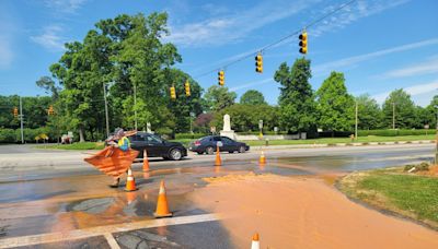 Two lanes on Highway 74 closed in Monroe after contractor causes water main break