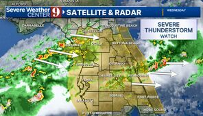 Weather Alert Day: Central Florida is under a severe thunderstorm watch until 5 p.m.