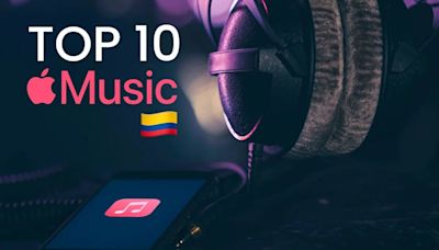 Este es el top 10 de canciones mas escuchas en Apple Colombia hoy