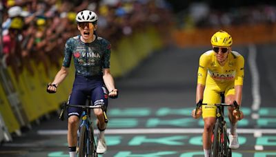 Jonas Vingegaard reels in Tadej Pogacar to win stage 11 of Tour de France