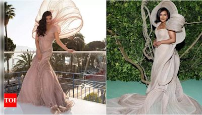 Aishwarya Rai: Fact Check: Did Mindy Kaling copy Aishwarya Rai Bachchan's Cannes 2022 for her Met Gala appearance? Here's the truth! | - Times of India