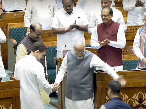 Watch: Rahul Gandhi and PM Modi shake hands in Lok Sabha, escort Om Birla to Speaker Chair | Today News