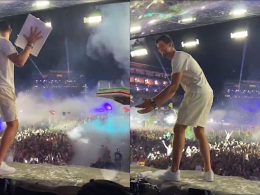 VIDEO: Thibaut Courtois lanzó pasteles al público junto a Steve Aoki