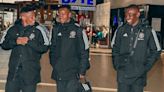 Orlando Pirates players at the airport leaving South Africa