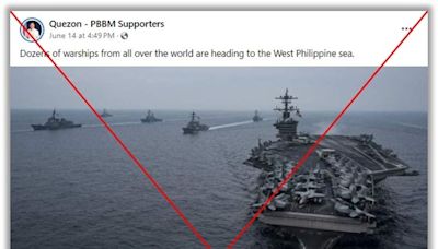 Old photos falsely shared as 'warships from all over the world heading to South China Sea'