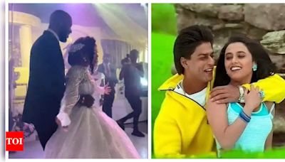 Bride and groom dancing to Shah Rukh Khan, Kajol and Rani Mukerji's 'Kuch Kuch Hota Hai' title track is the cutest video on the internet today - WATCH | - Times of India