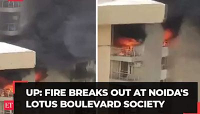 Massive fire breaks out at Noida's Lotus Boulevard Society; no casualties reported