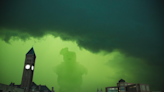 Aliens, Stay-Puft Marshmallow Man added to South Dakota's eerie green sky by Reddit users