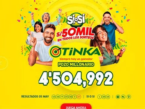 Resultados de La Tinka Perú: descubre los números GANADORES del sorteo del 8 de mayo