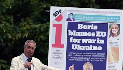 Farage says he would ‘never, ever defend’ Putin as he ramps up row with Johnson