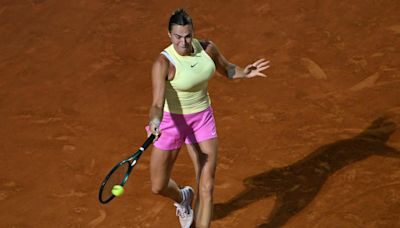 Agónica clasificación de Sabalenka tras rozar el KO en el WTA 1.000 de Roma