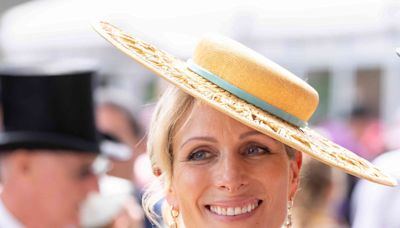 Princess Anne's Daughter Zara Tindall Wore a Sheer Yellow Dress With 'Bridgerton' Sleeves