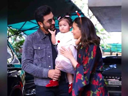 Ranbir receives sweet kiss from daughter Raha as he returns from Italy with Alia Bhatt