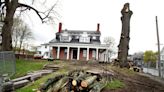 Large downtown Bangor tree cut to make way for historical society restoration