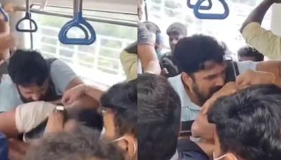 Two Men Exchange Blows Inside Overcrowded Bengaluru Metro, Video Goes Viral