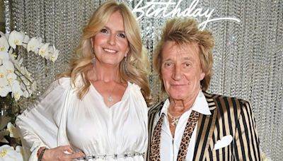 Penny Lancaster stuns in lace dress for rare family photo with Rod Stewart's children