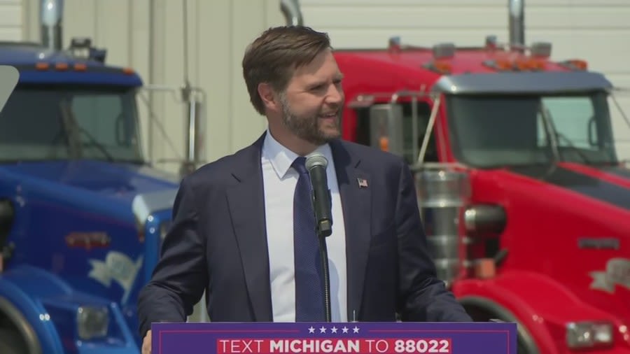 JD Vance talks economy in rally near Grand Rapids