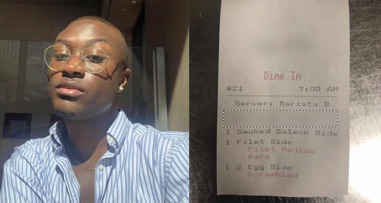 Restaurant employee fired after putting racial slur on receipt for 21-year-old