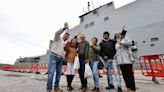 En imágenes: Así despidió Gijón a los barcos de la Armada