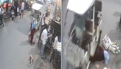 Kanpur Viral Video: E-Rickshaw Driver Knocks Down Woman On Road, Runs Vehicle Over Her Legs As Cops On Bike Watch...